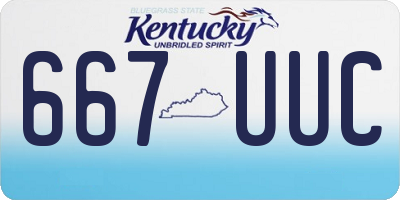 KY license plate 667UUC