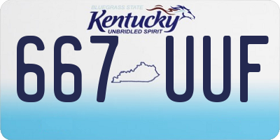 KY license plate 667UUF