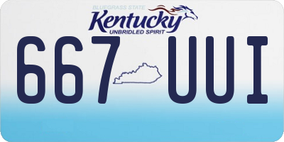 KY license plate 667UUI