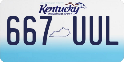 KY license plate 667UUL