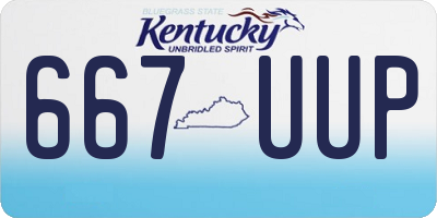 KY license plate 667UUP