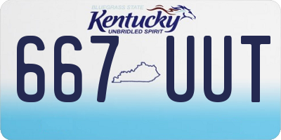 KY license plate 667UUT