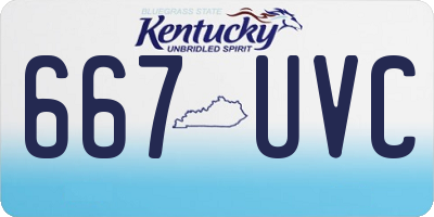 KY license plate 667UVC