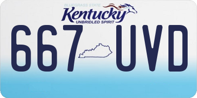 KY license plate 667UVD