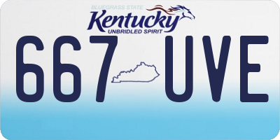 KY license plate 667UVE