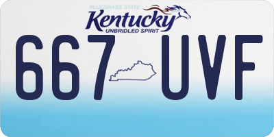 KY license plate 667UVF