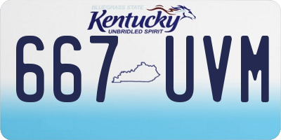 KY license plate 667UVM