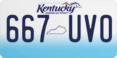 KY license plate 667UVO
