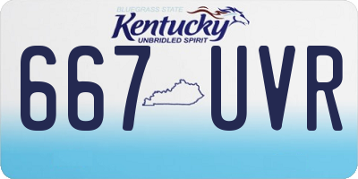 KY license plate 667UVR