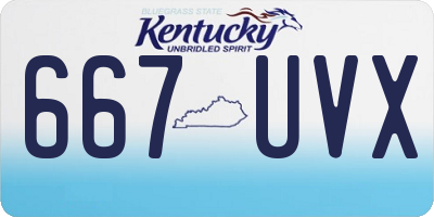 KY license plate 667UVX