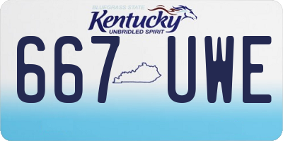 KY license plate 667UWE