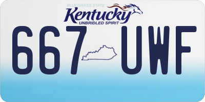 KY license plate 667UWF
