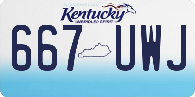 KY license plate 667UWJ