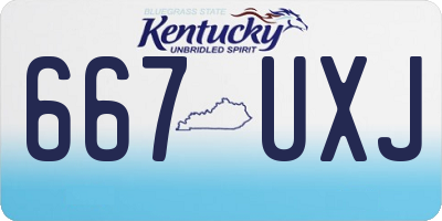 KY license plate 667UXJ