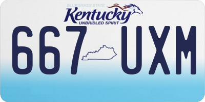 KY license plate 667UXM
