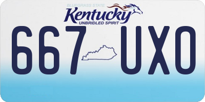 KY license plate 667UXO