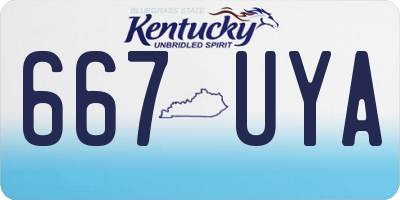 KY license plate 667UYA