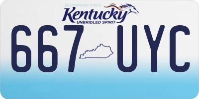 KY license plate 667UYC