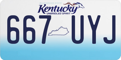 KY license plate 667UYJ