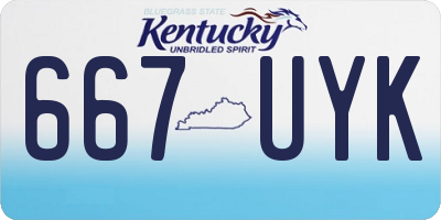 KY license plate 667UYK