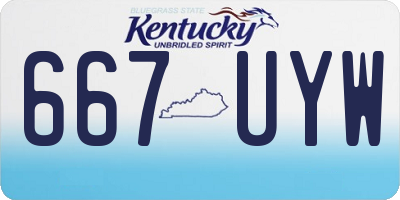 KY license plate 667UYW