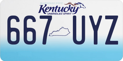 KY license plate 667UYZ