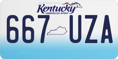 KY license plate 667UZA