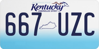 KY license plate 667UZC