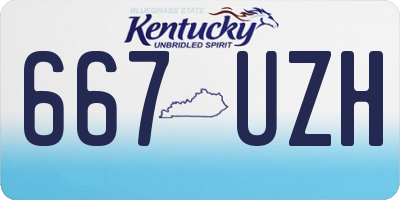 KY license plate 667UZH