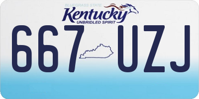 KY license plate 667UZJ