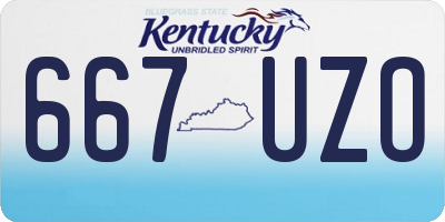KY license plate 667UZO