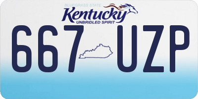 KY license plate 667UZP