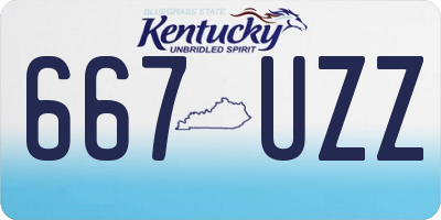 KY license plate 667UZZ
