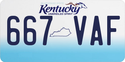 KY license plate 667VAF