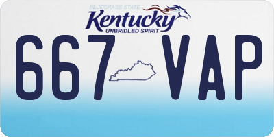 KY license plate 667VAP