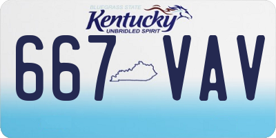 KY license plate 667VAV