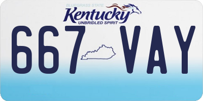 KY license plate 667VAY