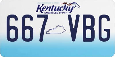 KY license plate 667VBG