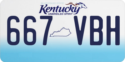 KY license plate 667VBH