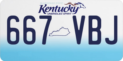 KY license plate 667VBJ