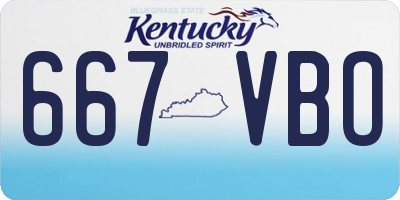 KY license plate 667VBO