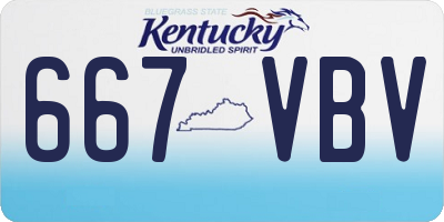 KY license plate 667VBV