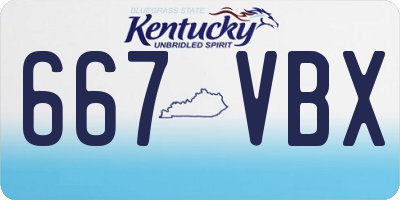 KY license plate 667VBX