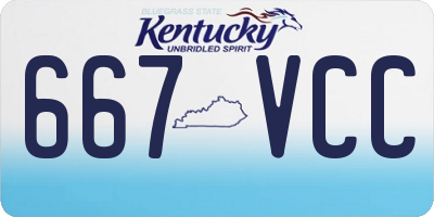 KY license plate 667VCC