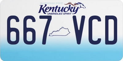 KY license plate 667VCD