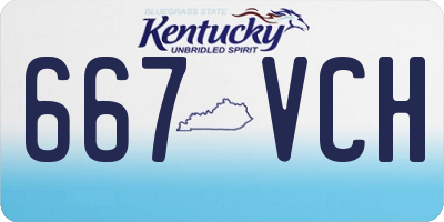 KY license plate 667VCH