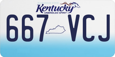 KY license plate 667VCJ