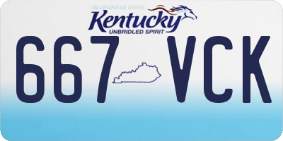 KY license plate 667VCK