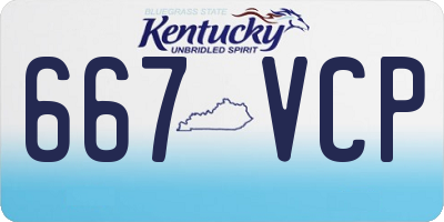 KY license plate 667VCP