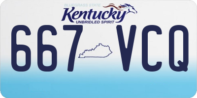 KY license plate 667VCQ